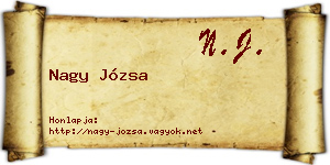 Nagy Józsa névjegykártya